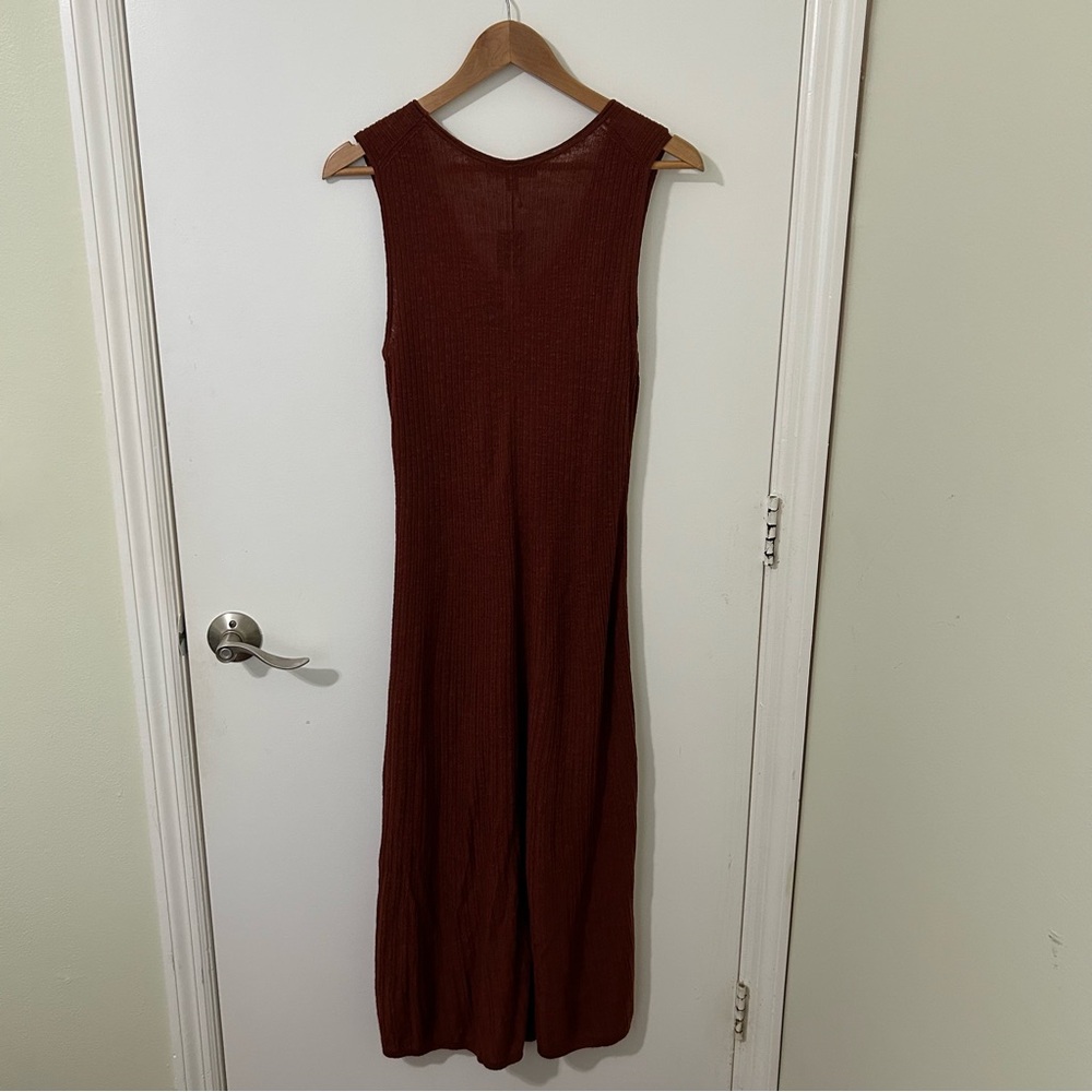 Banana Republic | Copper Brown Sleeveless Maxi Dress | Size Medium NWT - Picture 3 of 3